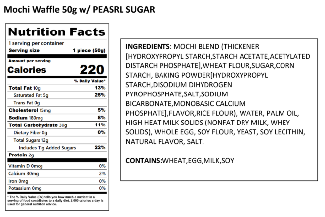 Ready-to-Eat Mochi Waffle