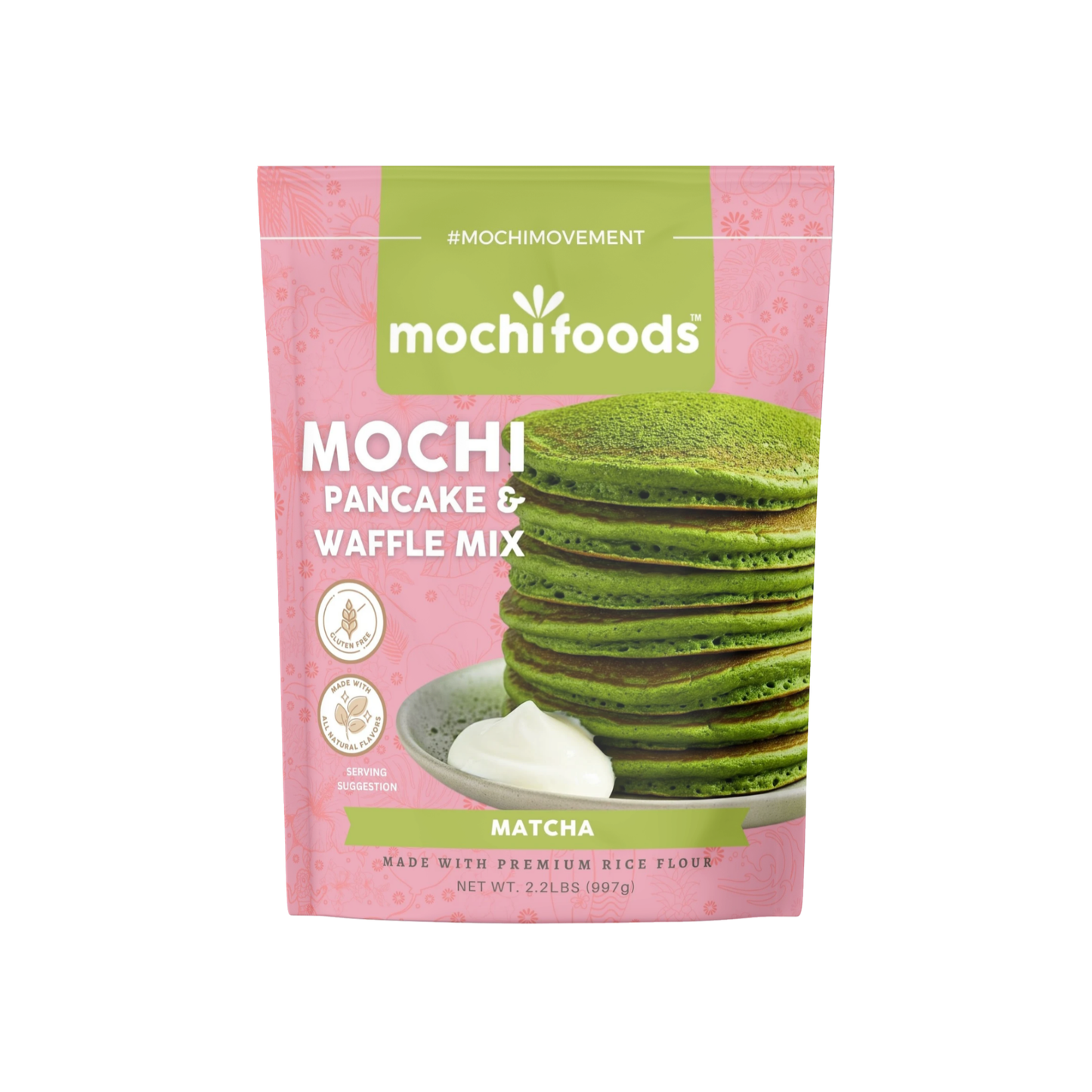 Mezcla para panqueques Mochi sin gluten, plátano y macadamia
